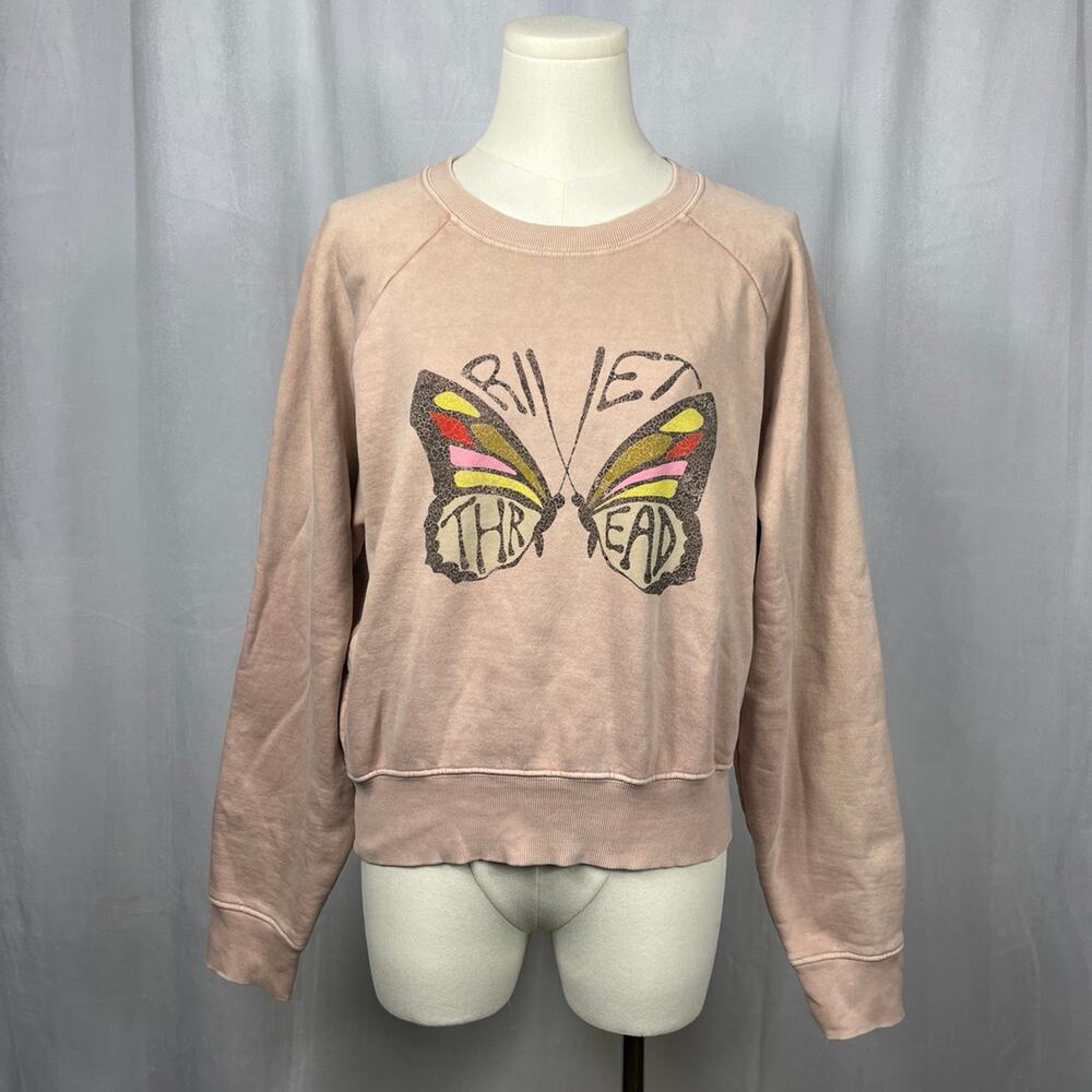 Madewell‎ Rivet & Thread Butterfly Raglan Sweatshirt. - Picture 2 of 8